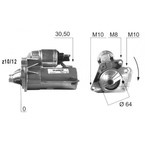 Starter motor for dacia duster - starter,
