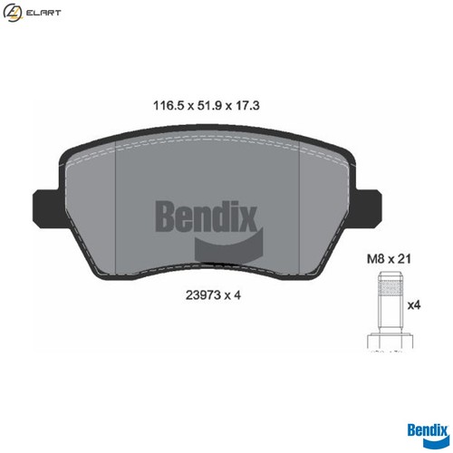Brake pad set - set, disc