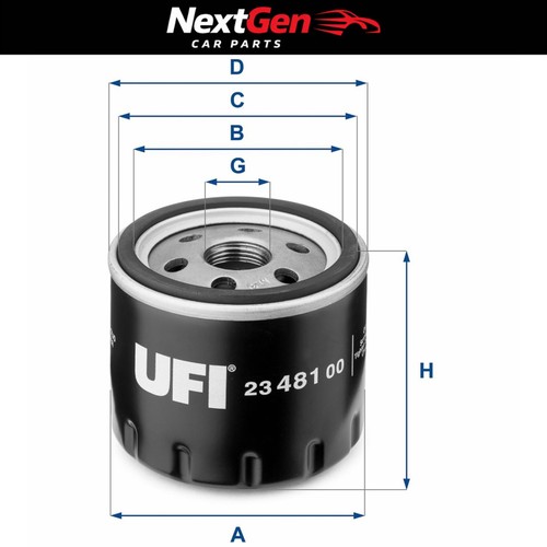 Ufi oil filter 481 00 - oil, 23.481.00