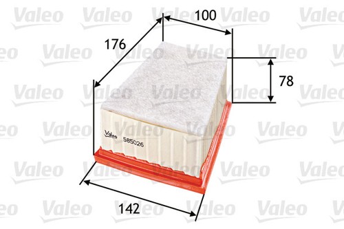 Valeo 585026 air filter for - 585026,