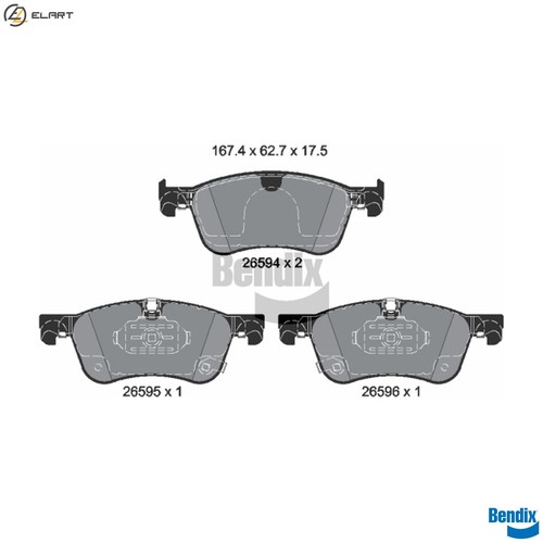 Brake pad set - disc,