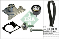 Ina 530060730 timing belt - timing, belt/wp