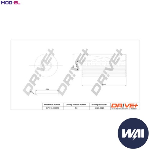 Oil filter dp1110 0373 - filter, dp1110.11.0373