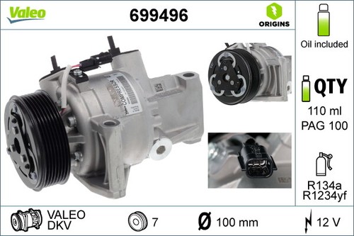 Valeo 699496 compressor air - valeo, compressor,